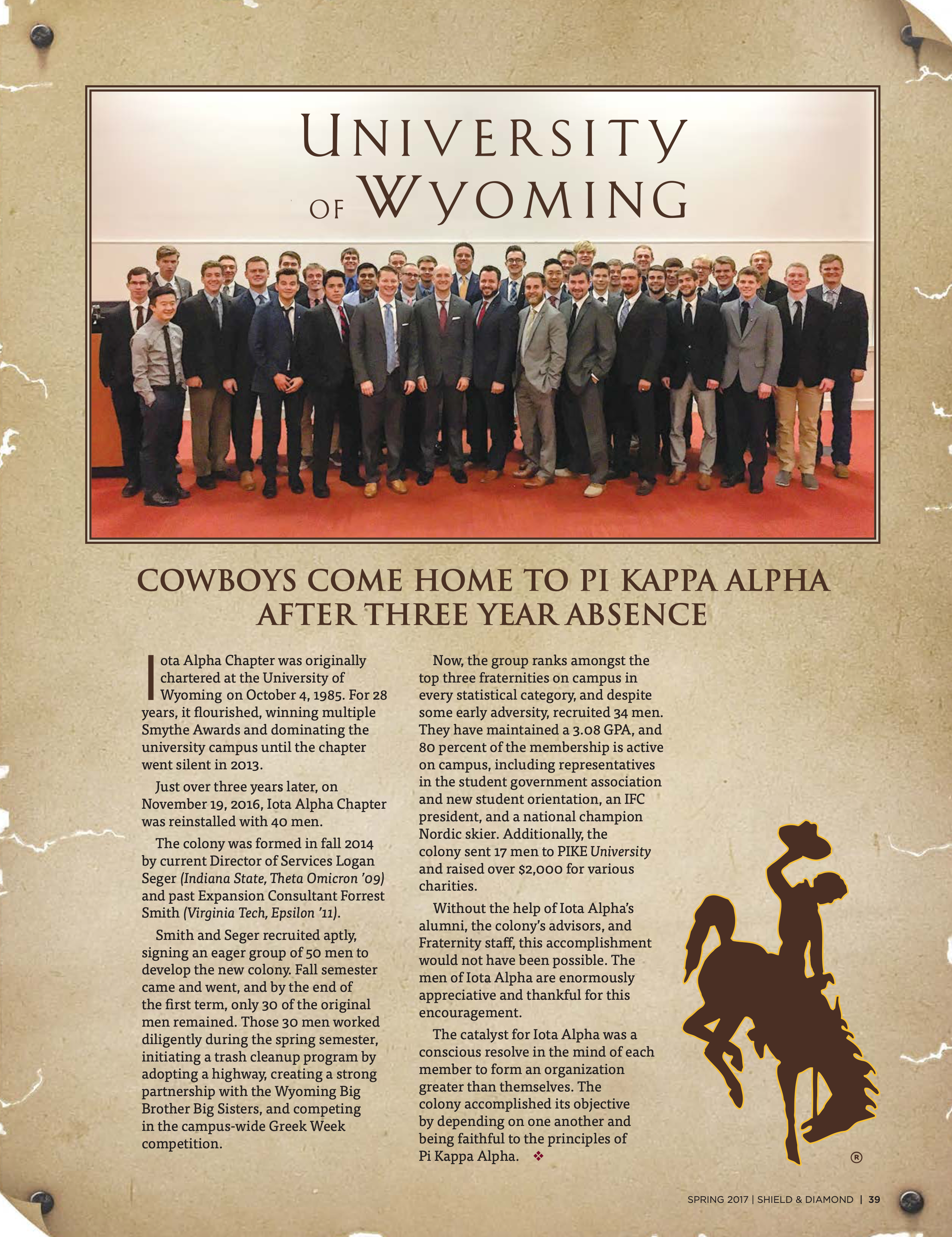 Cowboys Come Home to Pi Kappa Alpha After Three Year Absence